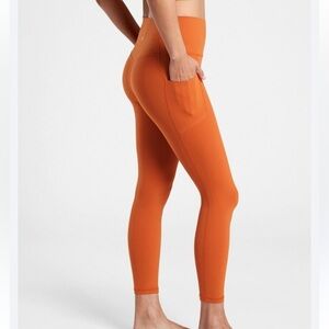 Athleta Girl High Rise Stash Your Treasures Tight Leggings Orange Size Large